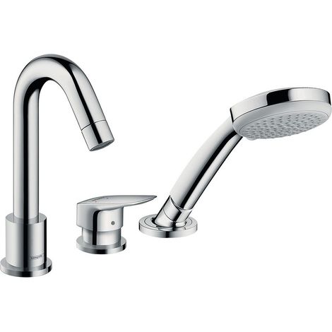 hansgrohe Logis 3-Loch Wannenrandmischer, für Secuflex, Ausladung (1/3)
