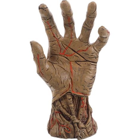 Présentoir à bijoux en résine façonné à la main, décoration gothique d'Halloween, porte-colliers, bagues et clés, couleur chocolat (1/5)