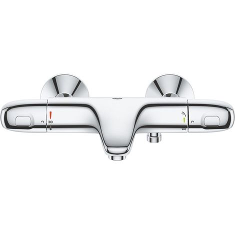Grohe Grohtherm 1000 Thermostat-Wannenbatterie, Wandmontage, S-Anschlüsse, Chrom, 34816003