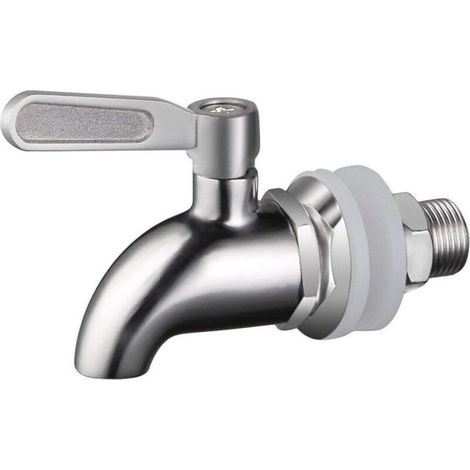 Robinet de Tonneau,Distributeur de Boissons,Robinet pour Tonneau de Bière, Robinet pour Vin - En Acier Inoxydable et Taille de 12mm