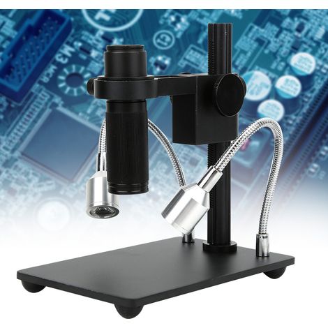 Support de réglage et de levage pour microscope en alliage d'aluminium avec éclairage et objectif zoom 150x (1/5)