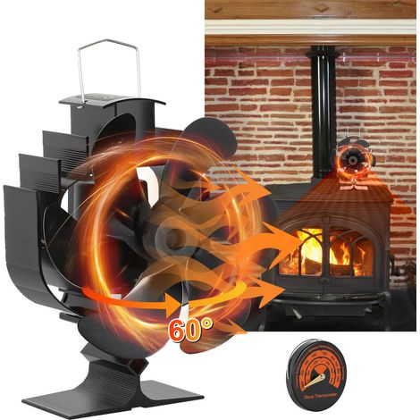 Randaco alimentato dal calore silenzioso senza elettricità Ventilatore oscillante per stufa a 6 pale (1/5)