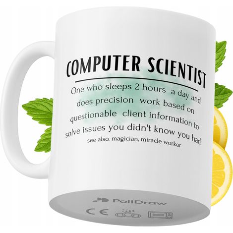 Tazza divertente e umoristica per informatici, ideale per caffè e tè, con grafica e testo divertenti. Perfetta per compleanni, onomastici e festività. Tazza premium per occasioni speciali, per casa, u (1/5)