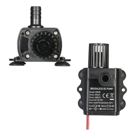 Decdeal Ultra Quiet Brushless Water Pump, Mini USB DC5V 4.8W 300L/H, 300cm, Waterproof Submersible Pump with Flow Adjustment (1/5)