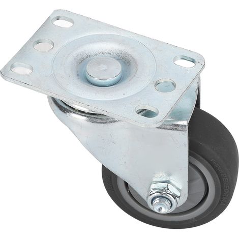 Roue pivotante 75mm silencieuse, roulette TPR lourde, accessoire de remplacement pour chariot (1/5)