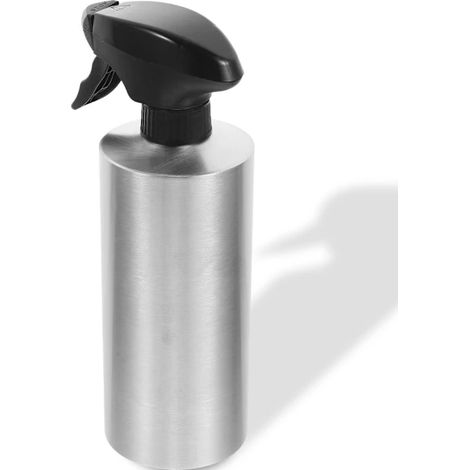 Arrosoir pour plantes d'intérieur, en acier inoxydable, avec vaporisateur, couleur argentée, 350 ml (1/5)