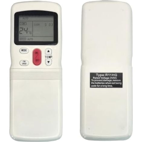 R11HG FIR Télécommande pour climatiseur Midea, Teco, Carrier, Daitsu Daewoo, Orbegozo, Calvas, Blue R11 R11CG/E, R11HG-E, R11HG/E, R11HQ/E, R11HG/E, R11HG/E, R11H, R11HQ, R11CG, R11CG. HG/C, RR (1/5)