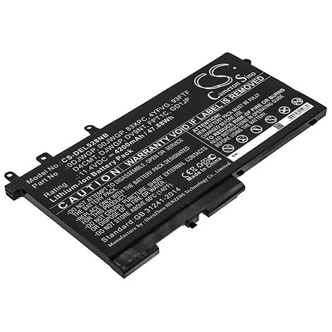 NX - Batterie ordinateur portable compatible Dell 11.4V 4200mAh - 00JWGP0DJWGP