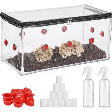 Kit de culture de champignons en monotub à domicile, tente de culture, sacs de culture pour champignons. (1/4)