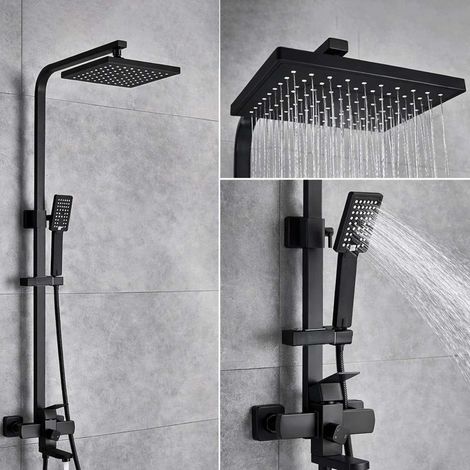 Colonne de douche mitigeur Tipaza noir (1/5)