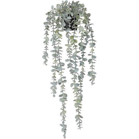 1 plante suspendue artificielle en eucalyptus - Plante décorative murale en pot pour la décoration de la maison et de la chambre - Touche de verdure réaliste (1/5)