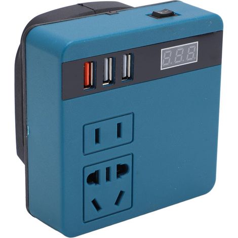 120W Portable Power Inverter 18-21V DC à 220V AC Convertisseur Power Tool Batterie Onduleur Voiture Onduleur Intelligent Rapide De avec Affichage De Tension (1/5)