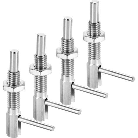 4Pcs Goupille Plongeante Indexable Rétractable, M6 L Goupille Ressort Acier Inoxydable Verrou À Ressort Télescopique Avec Écrou Pour Machinery Shipbuilding (1/5)