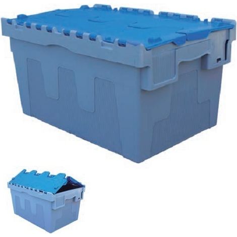 Caja de almacenamiento apilable de polipropileno 50L METALWORKS