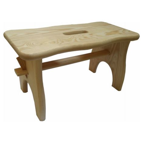 Repose-pieds tabouret en bois de pin 40x20x22cm – Hauteur 22cm – Pour ameublement intérieur – Design moderne – Homegarden