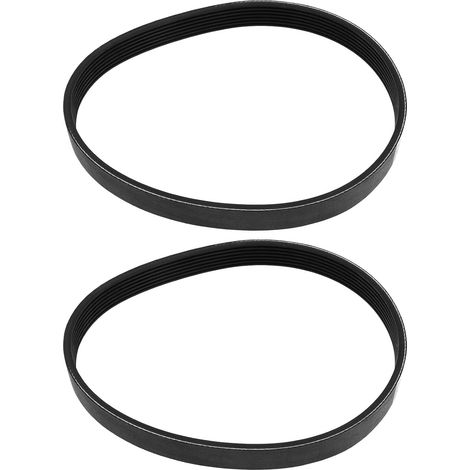 Lot de 2 courroies d'entraînement 7PJ451 compatibles avec tondeuse à gazon Bosch Rotak 320 7 nervures à boucle fermée en caoutchouc de rechange 16 mm de largeur 451 mm de circonférence (1/5)