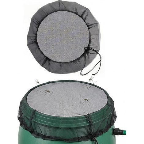 Mosquito Net for Rain Tanks, Protection Net for Rainwater Collector, Rain Water Collector, Barrel Protection Against Leaves and Mosquitoes (60 cm) (1/5)
