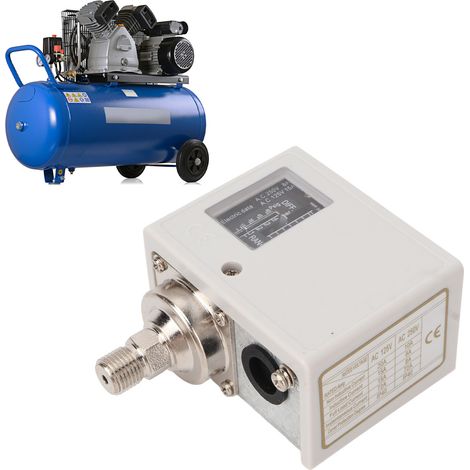 Pressostat SPC-106E pour chaudières, compresseurs d'air, séchoirs frigorifiques et refroidisseurs (contrôleur de pression 6 kg, AC125V/AC250V, interface 2 voies) (1/5)