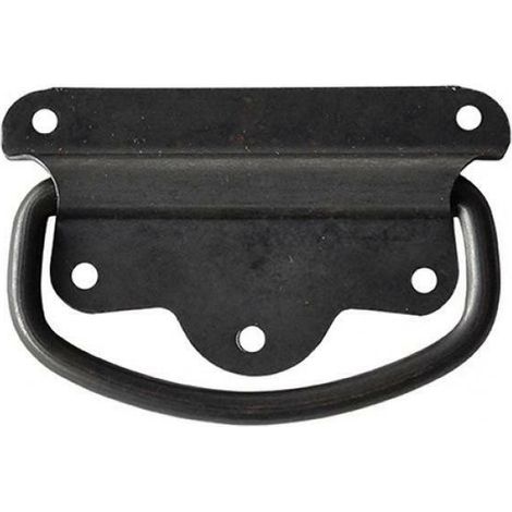 1BLISTER MANIGLIA AMERICANA PER BAULI mm  110 nera - pz 1 (1/5)