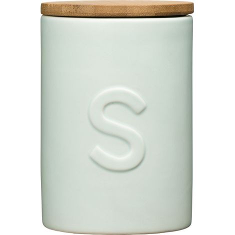 Interiors By Premier Functional Design Pale Blue Sugar Canister, Chic Design Dolomite Canister, Durable Canister For Ingredients (1/5)