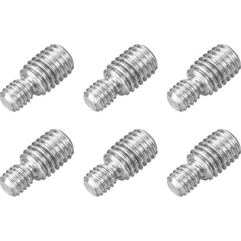 6pcs Boulon à Tige Filetée Double Extrémité M6x6mm à M8x10mm (1/5)