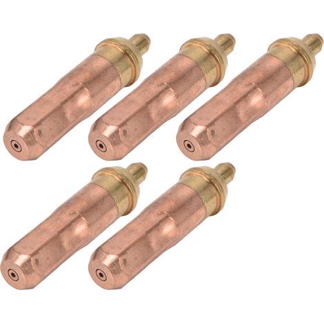 Jeu de 5 embouts de chalumeau coupeur acétylène G01-300 1, accessoires torche de soudage, buses de rechange, kit outillage pour découpe et soudure. (1/5)
