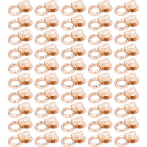 50 Sachets de Rivets Moine à Anneau de Tirage, Cuivre Brillant 13x12mm Tête Ronde, Or, pour Vêtements, Sacs, Chaussures DIY (1/5)