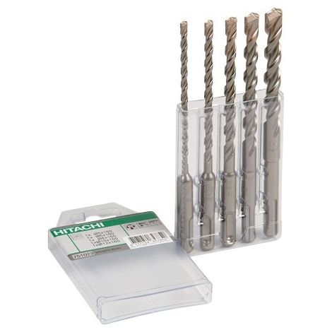 Set 5 mèches SDS+ Ø5/6/8/10/12 x 160/100 2T HIKOKI 782531 (1/4)