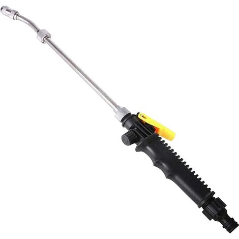 Lance À Jet Réglable - Lance De Nettoyage Haute Pression En Métal Pour Jardin Et Domicile - Compatible Avec Tuyau Standard 3/4 Pouces - 1 Pièce (1/3)