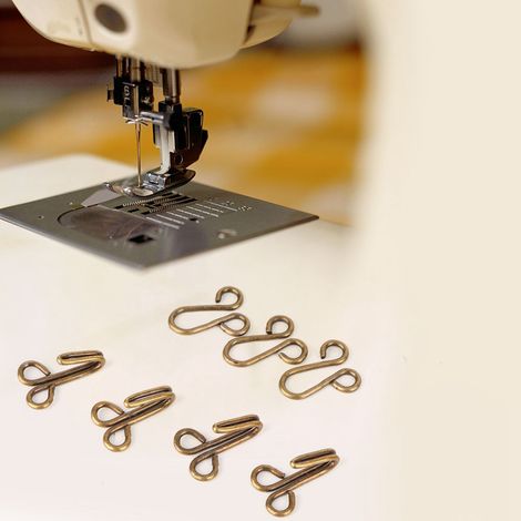 10 attaches pour manteau en fourrure - Fermoirs décoratifs en bronze pour vêtements d'hiver (1/5)