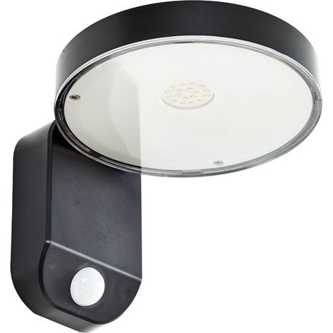 PRIOS Lámpara de pared exterior 'Tarlson' en Negro Plástico