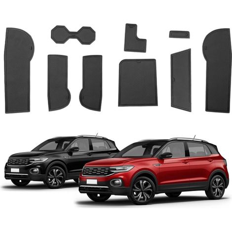 Antirutschmatten für VW T-Cross 2018-2024, wasserdicht, rutschfest, Schwarz (1/5)