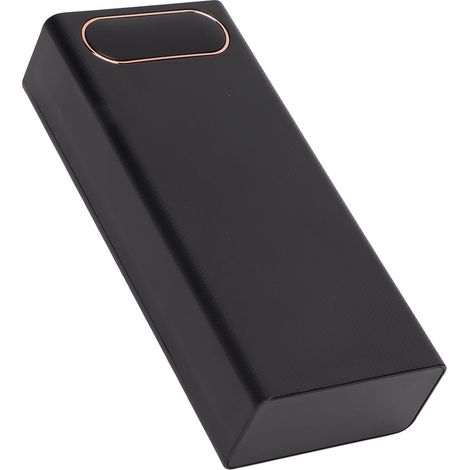 Boîtier de Batterie Rechargeable 16x18650, Écran LCD, Double USB et Charge Type C - Noir