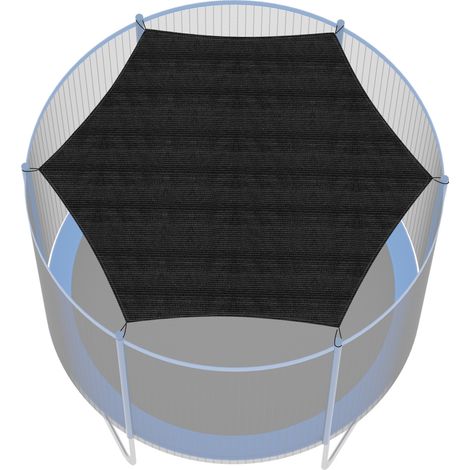 Jiubiaz Tettoia per trampolino Tenda per trampolino 8ft PE Tettoia impermeabile con protezione UV Accessori per trampolino di ricambio