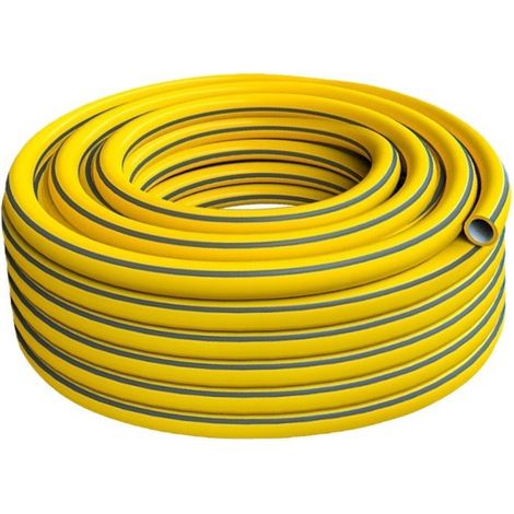 Tuyau arrosage 20m Jaune/Noir Tuyaux d'arrosage 13mm(1/2 Zoll) 4 couches 25 Bar Robuste et durable Portable Outdoor Compressor Tuyau d'arrosage Flexible Robuste Gurable Anti-courbure (1/5)
