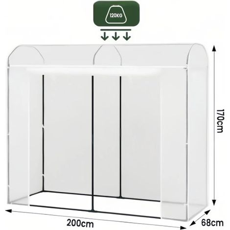 Serre de taille moyenne, serre à herbes aromatiques, serre à plantes, serre extérieure (1/5)