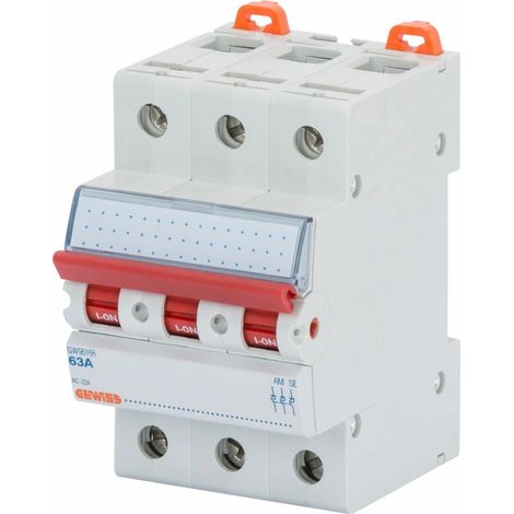 Gewiss TRENNSCHALTER - 3P 63A 415V - 3 TE, GW96126