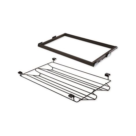 Emuca – Kit de rangement chaussures en métal – Cadre de roulement pour armoires – Acier et aluminium – Largeur 900mm – Couleur moka (1/5)