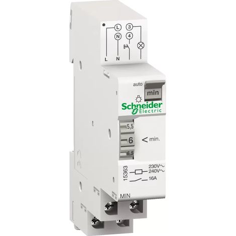 Schneider Electric 15363 Treppenlichtzeitschalter Hutschiene 230 V (1/2)