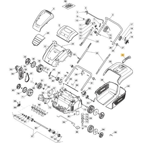 Rasenvertikutierer-Stiel Modelle ASC1.5E MSR38 ORIGINAL STIGA 118802919/0