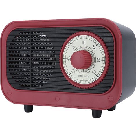 Chauffage électrique portable 500 W à chauffage rapide, style rétro, pour la maison ou le bureau, avec souffleur d'air chaud et prise UE 220 V. (1/5)