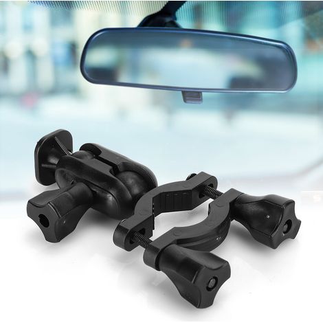 Support GPS universel pour voiture YSDB1601 - Fixation ABS noir pour rétroviseur, support téléphone, attache rapide sans vis