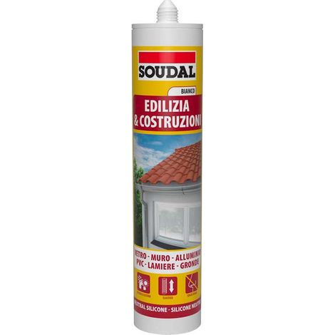 SILICONE NEUTRO ""EDILIZIA E COSTRUZIONI"" SOUDAL 300 ml - Bianco