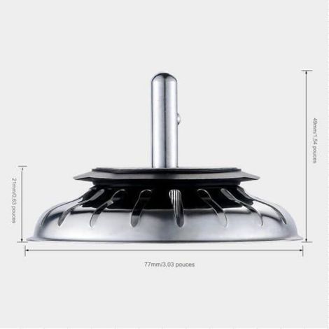 Filtre à Évier de Cuisine, Filtre Bouchon Crépine d'Évier, Acier Inoxydable Égouttoir D’évier pour Votre Cuisine Salle Bain-Diamètre 80mm (2 Paquets) (1/4)