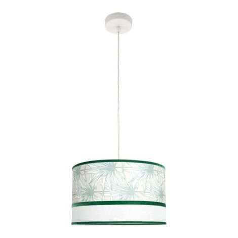 Lampada a sospensione Caledonia bianco/verde 1xE27 Ø40cm