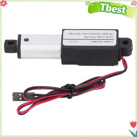 Tbest actionneur linéaire électrique Electric Linear Actuator Durable 12V For bricolage actionneur 10 mm / 0,4 21mm / 0,83 pouces (1/5)