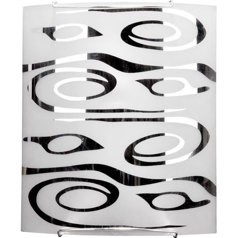 Plafoniera Candellux Edgar bianca vetro E27 28cm IP20 (1/2)