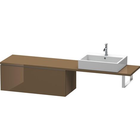 Consolle bassa L-CUBE 1020x477x400mm marrone oliva lucido