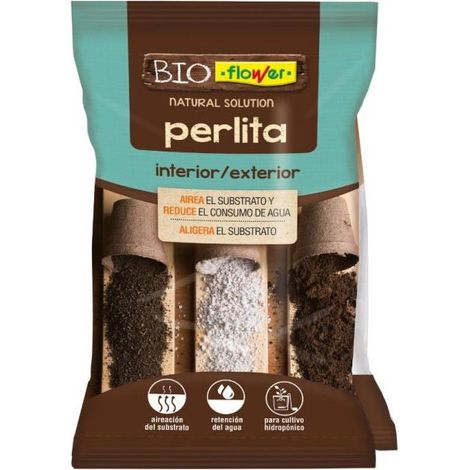 FLOWER perlita plantas 5 litros , Perlita 5 litros. -Marca: Flower. -Añadir perlitas de Flower ayuda al buen estado de tus plantas gracias a su doble acción: Favorece la aireación