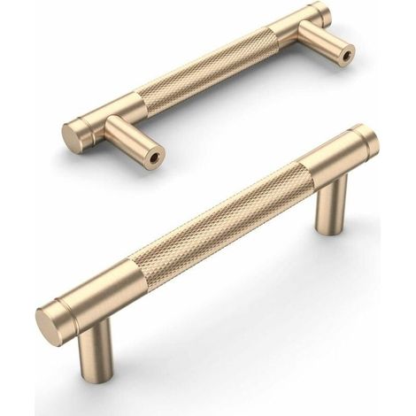 Poignée de meuble dorée 96mm – Lot de 10 – Métal antirouille pour tiroirs, armoires et placards – Design élégant et durable (1/5)